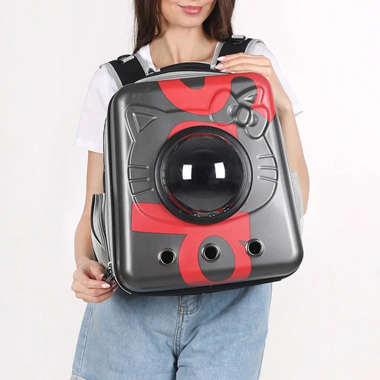 Pet Cat Dog Transparent Carrier Backpack Outdoor Portable Space Capsule Breathable Puppy Bag Handbag Sling Bag